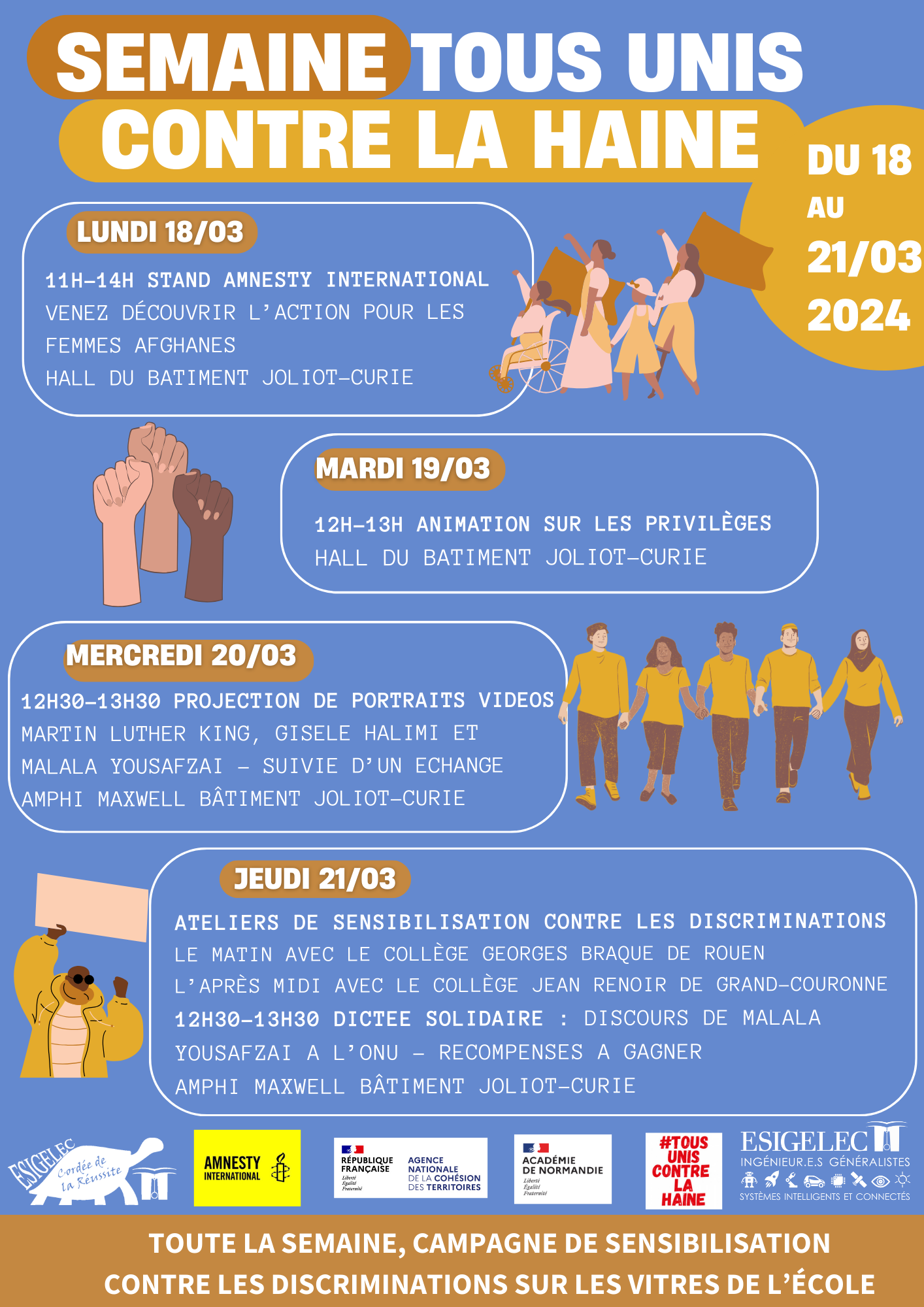 Affiche présentant les événements organisés 