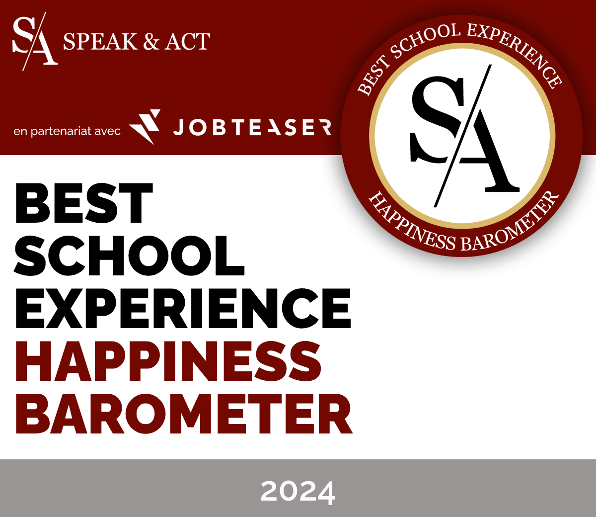 Speak & Act_label_Best School Experience_2024 x Jobteaser.png