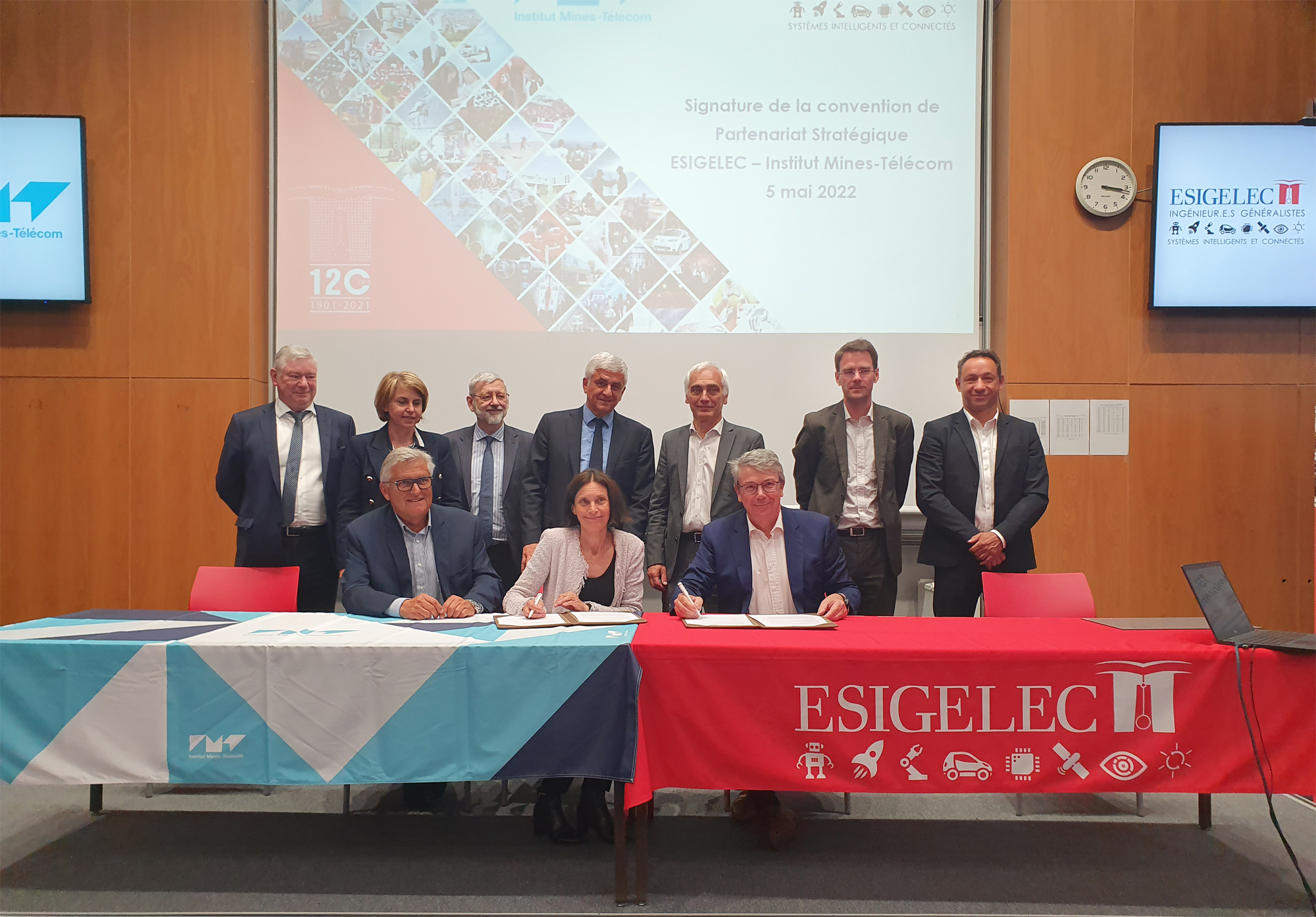 Convention de partenariat stratégique entre l’ESIGELEC et l’Institut MINES-TELECOM